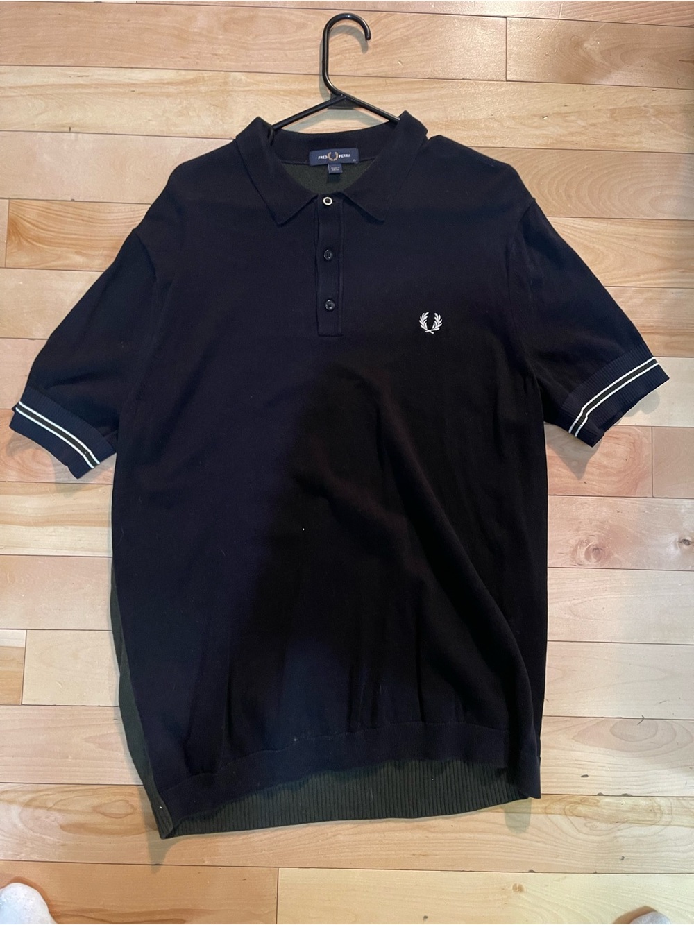Fred Perry Black Polo with White Trim